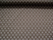Baumwollstoff PO101020-53 mit Blumendruck, Farbe graubraun, Breite ca. 145 cm