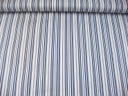 Baumwollstoff Stretch P091714 in weiß mit blauen Längsstreifen, Breite ca. 130 cm