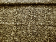 Stretch-Brokatstoff gemustert L12605 in beige-braun mit Silberglitter, Breite ca. 150 cm, Reststück 0,9 m