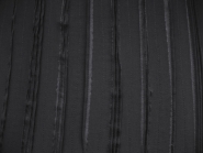 Chiffon Nr. TT21390 in schwarz mit aufgenähten Stoffstreifen, Breite ca. 0,95 m