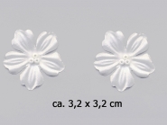 Dekorblume mit Glasperlen Nr. 91489w, Größe ca. 3,2 x 3,2 cm