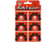 Druckknopf Koh-i-noor Metall, schwarz lackiert Nr. 0586, Karte à 6 Knöpfe, Größe 2 (9 mm)