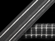 Gardinenband mit Bleistiftfalten transparent 260588, Breite ca. 50 mm