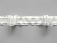 Gardinenband - Faltenband 4-Falten in weiß Nr. 10014, Breite ca. 25 mm