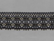 Klöppelspitze 75409_10201, Breite 75 mm, Farbe schwarz mit Lurex gold