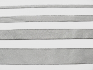Lurexband Nr. 25197s - Metallic-Band in silber mit Silberkante, Breite 7, 15, 25 und 38 mm