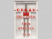 Organ Zwillingsnadel Stretch Nr. 388002, Typ 75/4, 1 Nadel in Box