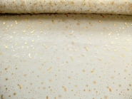 Weihnachtsorganza L8113-206 creme mit goldenen Schneekristallen, Breite ca. 150 cm