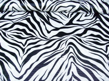 Jersey Zebra 60924 in schwarz-weiß mit feinen Lurexstreifen
