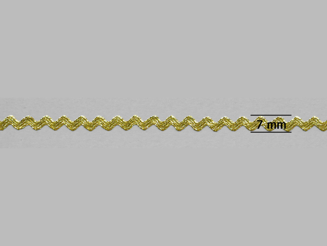 Lurex-Zackenlitze fein 69781490g, Breite ca. 4 mm, Farbe gold