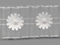 Plissee-Organzaband G2051-1 in weiß mit Satin-Blumen und Perlen - 2